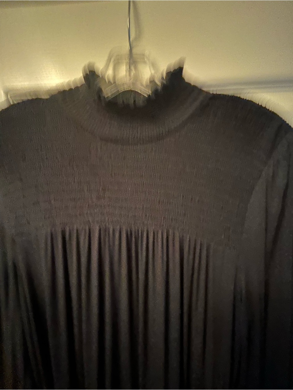 Boden Black Long-Sleeve Smocked-Neck Midi Dress - Picture 4 of 5
